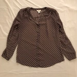 Loft Polka Dot Sheer Blouse